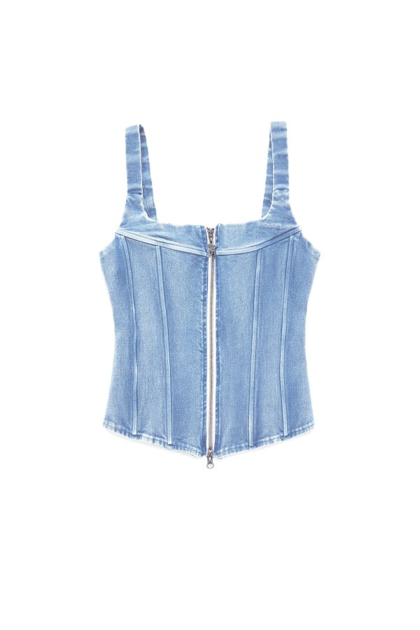 Classic Denim Corset Top Cheap