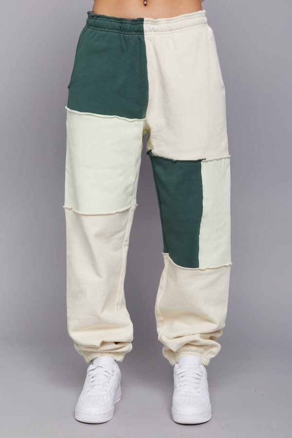 ME. Patchwork Sweatpants Moss Online Hot Sale