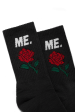 ME. Rose Socks - Black For Discount