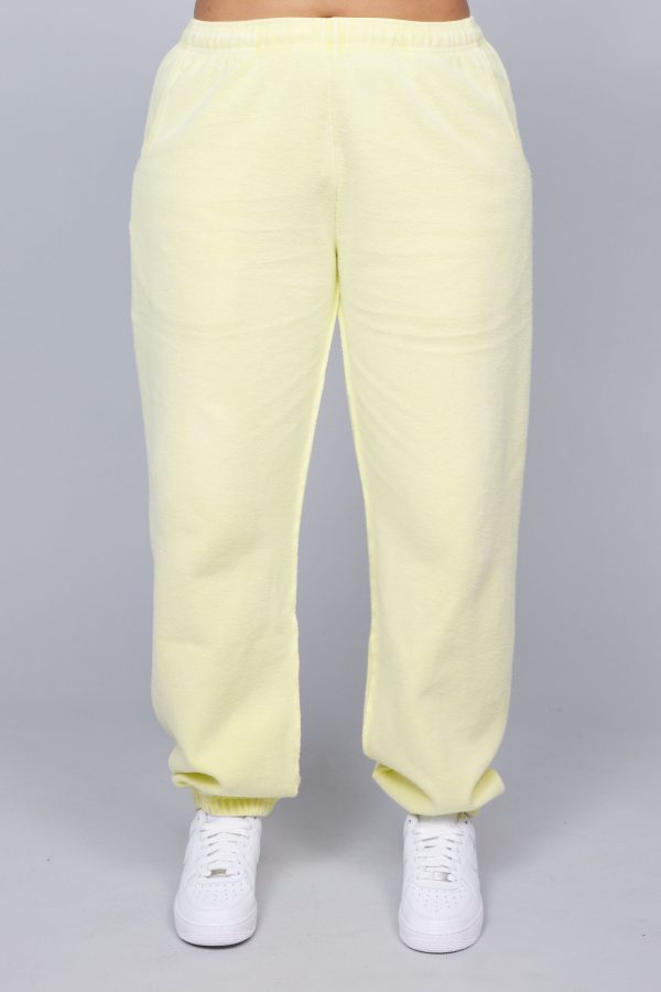 ME. Reverse Brushed Sweatpant - Lemon Zest For Discount