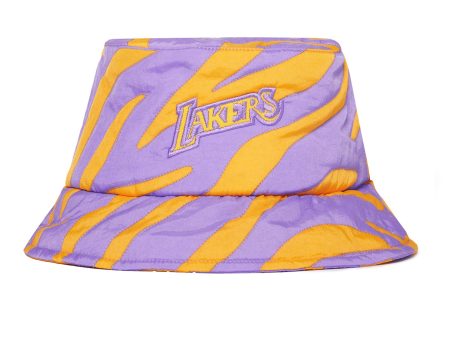 Lakers Nylon Quilted Puffer Bucket Hat For Discount