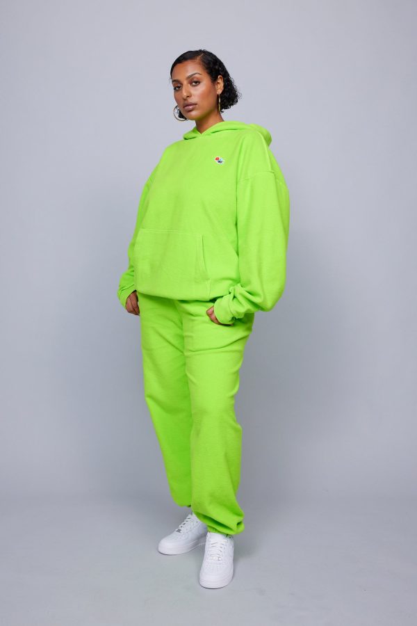 ME. Reverse Brushed Sweatpant - Acid Lime Discount