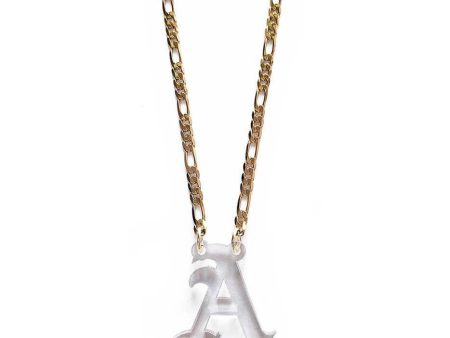 Initial Necklace Clear Acrylic 1  Fashion