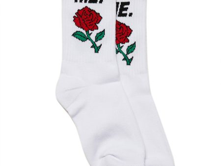 ME. Rose Socks - White Red Sale