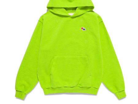 ME. Reverse Brushed Hoodie - Acid Lime Online now