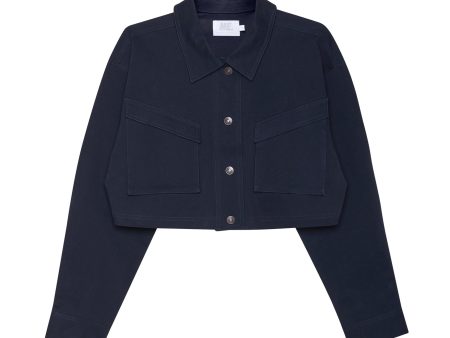 Cropped Workwear Jacket - Midnight Blue on Sale