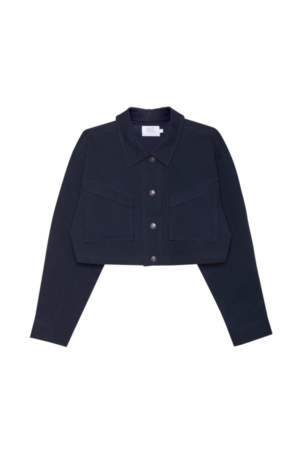 Cropped Workwear Jacket - Midnight Blue on Sale