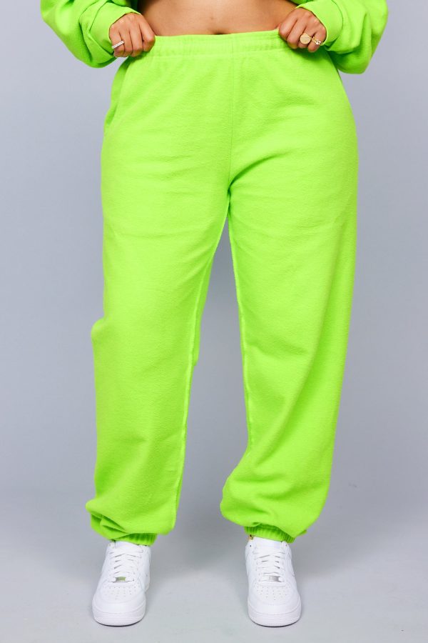 ME. Reverse Brushed Sweatpant - Acid Lime Discount