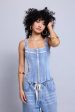 Classic Denim Corset Top Cheap