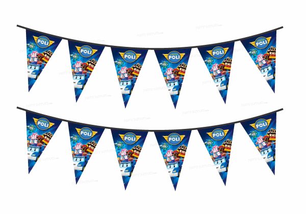 Robo Poli  Theme Flag Bunting Fashion