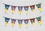 Snow And White Theme Flag Bunting Online now