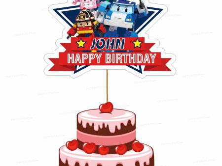 Robo Poli Theme Customized  Cake Topper Online Hot Sale