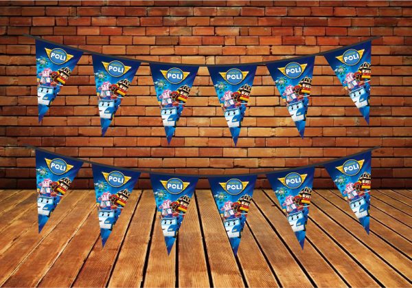 Robo Poli  Theme Flag Bunting Fashion