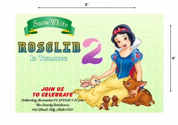 Snow And White Themes Customized Invite Hot on Sale