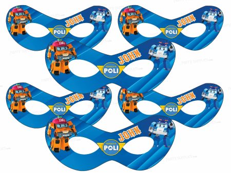 Robo Poli  Theme Personalized Eye Mask Discount