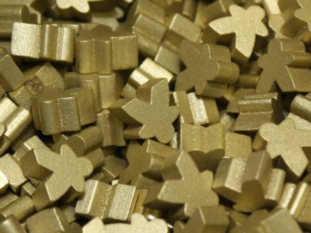 MeepleSource - Mini Meeples Pack (25 pcs) - Metallic Gold Hot on Sale