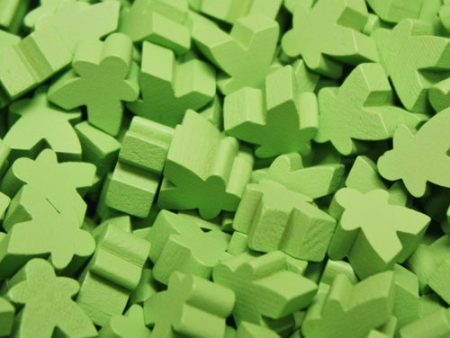 MeepleSource - Mini Meeples Pack (25 pcs) - Lime Green Cheap