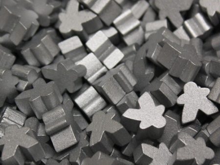 MeepleSource - Mini Meeples Pack (25 pcs) - Metallic Silver Online