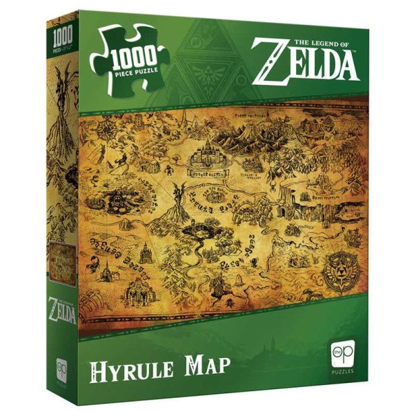 Puzzle - USAopoly - The Legend of Zelda “Hyrule Map” (1000 Pieces) For Discount