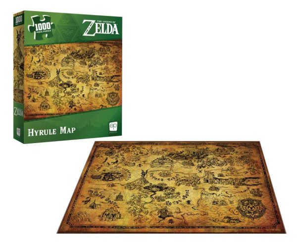 Puzzle - USAopoly - The Legend of Zelda “Hyrule Map” (1000 Pieces) For Discount