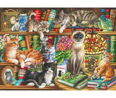 Puzzle - Gibsons - Puss In Books (1000 Pieces) Discount